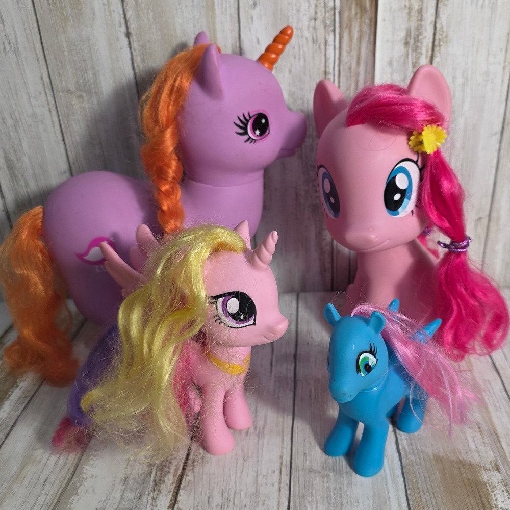 Greenbrier International My Little Pony Style Toy Horse‎ Figures Mixed Lot of 4
